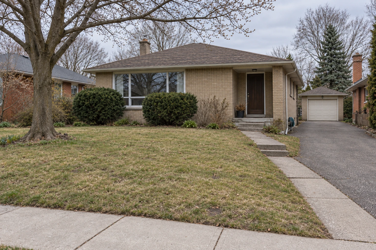 Front yard — before